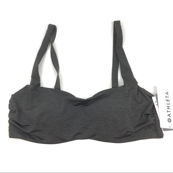 Athleta aqualuxe bra sized bikini top swim gray - Picture 4 of 7